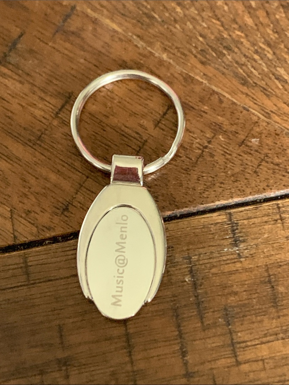Silver Oval Promotional Keychain -